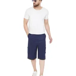Hypernation Navy Cotton Shorts image 5