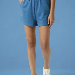 RAREISM Green Cotton Blend Solid Shorts image 1