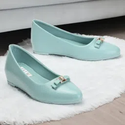 Elle Women's Sky Blue Flat Ballets image 1