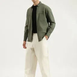 United Colors Of Benetton Olive Oversized Shacket image 5