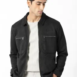Rare Rabbit Black Boxy Fit Solid Jacket image 1