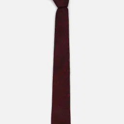 Van Heusen Maroon Polyester Paisley Print Tie image 1