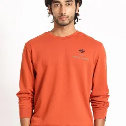 Rare Rabbit Rust Regular Fit Graphic Sweatshirt image 1