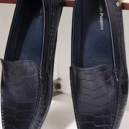 Hush Puppies by Bata Men's JACKSON CROCO Navy Loafers image 1