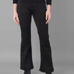 Crimsoune Club Black Flared Fit Mid Rise Jeans-image-99