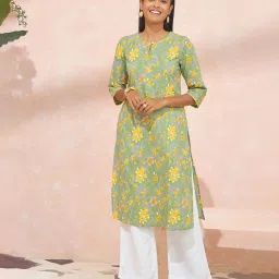 Taneira Light Green Kurta image 1