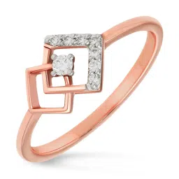 Malabar Gold and Diamonds 18k IGI Certified Diamond Rose Gold Ring for Women image 1