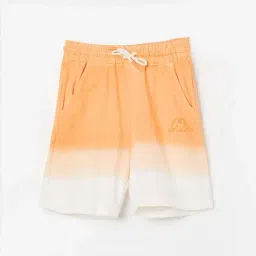 KAPPA Kids Orange & White Cotton Color Block Shorts-picture-23