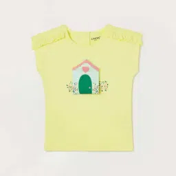 Juniors by Lifestyle Kids Yellow Cotton Printed T-Shirt-image-37