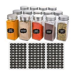 CVANU Black & White 150 Pieces Printed Self Adhesive Spice Name Label Stickers-picture-18