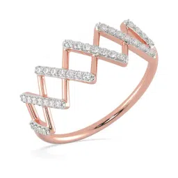 Malabar Gold and Diamonds 18k Rose Gold & Diamond Mine Ring for Women-picture-29