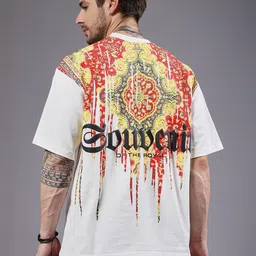 PRONK Men Printed Drop-Shoulder Sleeves T-shirt-picture-40