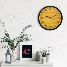 eCraftIndia Designer Round Analog Black Wall Clock-picture-17
