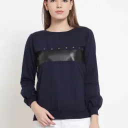 Belle Fille Navy Full Sleeves Sweatshirt-image-86