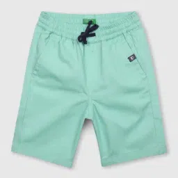 United Colors of Benetton Kids Turquoise Cotton Shorts-image-66