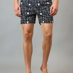 Cantabil Navy Printed Boxers image 1