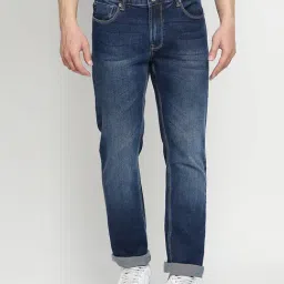 Spykar Blue Regular Fit Lightly Washed Jeans-picture-32