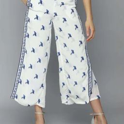 Allen Solly White Printed Palazzos-picture-34