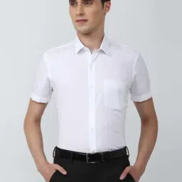 Peter England White Cotton Slim Fit Shirt-picture-19