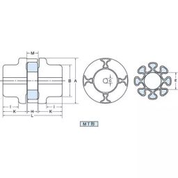 Mitsuboshi Hyperflex MT Type Coupling Overall Length 72 mm Outer Dia 60, 6000 RPM, MTU-60-picture-3