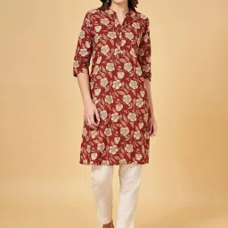 Rangmanch by Pantaloons Red Printed Straight Kurti image 1