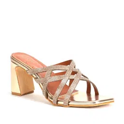 Scentra Women's Golden Casual Sandals image 1