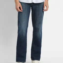 American Eagle Navy Cotton Regular Fit Jeans-picture-30