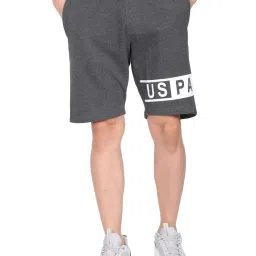 U.S. Polo Assn. Charcoal Regular Fit Printed Shorts image 1