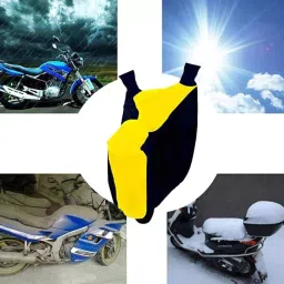 Auto Pearl Bike Cover for Bajaj Pulsar 200 NS DTS-i (Yellow & Blue) image 3