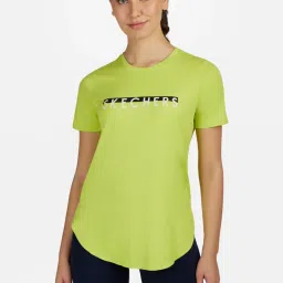 Skechers Green Printed Sports T-Shirt image 1
