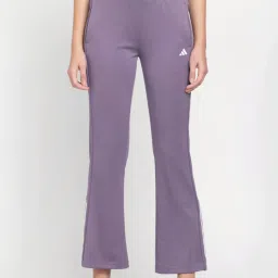 ADIDAS Purple Striped Sports Track Pants image 1