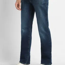 American Eagle Navy Cotton Regular Fit Jeans image 3