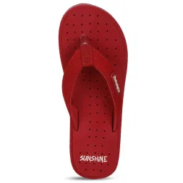 Bata Solid Red Flipflops image 5