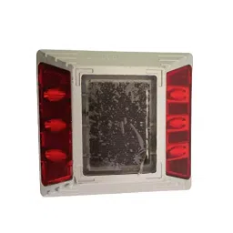 Ladwa Solar Road Stud for Road Safety Aluminium Red & Silver, LSI SRS - P15 (Pack of 15) image 1
