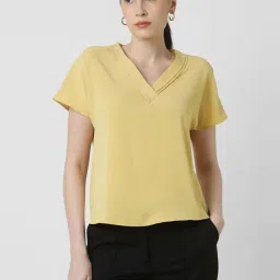 Van Heusen Yellow Regular Fit Top image 1