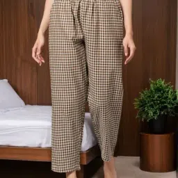 Kryptic Brown & Navy Cotton Checks Lounge Pants (Pack Of 2)-image-21