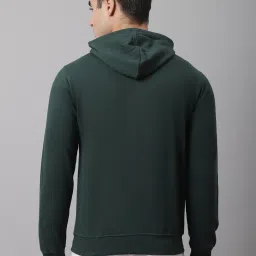 Cantabil Dark Green Regular Fit Hooded Sweatshirt image 2