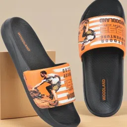 Woodland Mens Orange Slides image 1
