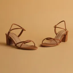 Eridani Women's Rosana Tan Ankle Strap Sandals image 1