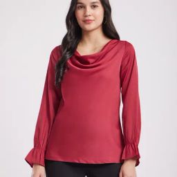 Fablestreet Maroon Relaxed Fit Top-picture-33