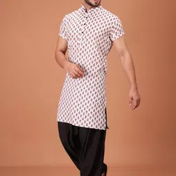 SHIWAM ETHNIX Men Ethnic Motifs Printed Festive Kurta image 5