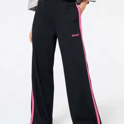 New Balance Black Striped Sports Track Pants image 1