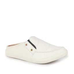 Fausto Men's White Mule Shoes image 1