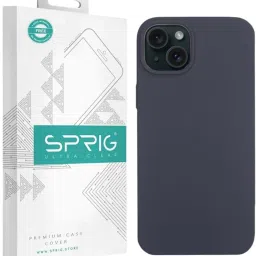 Sprig Liquid Silicone Back Cover for Apple iPhone 15 Plus (Grey) image 1