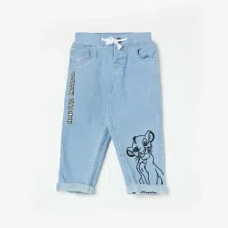 Juniors by Lifestyle Blue Cotton Printed Jeans image 1