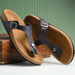 hoversoul Hoversole Men's Navy Cork T-Strap Sandals image 1