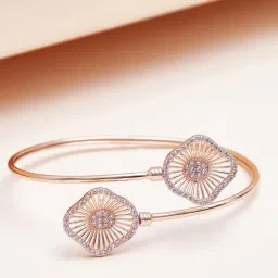 Voylla Rose Gold Finish Bracelet with Double Motifs from Elegance Collection image 1