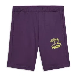 Puma Kids MID 90s Purple Cotton Printed Shorts image 1