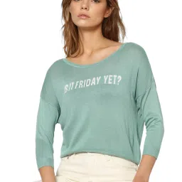 Only Green Graphic Print Pullover image 3