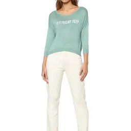 Only Green Graphic Print Pullover image 4